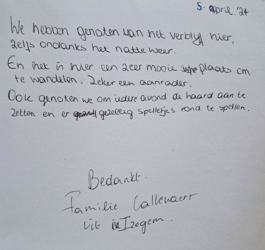 Waar eenvoud terug bijzonder wordt. Neem een kijkje in ons gastenboek