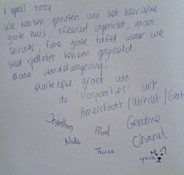 Waar eenvoud terug bijzonder wordt. Neem een kijkje in ons gastenboek