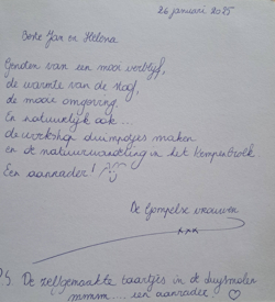 Waar eenvoud terug bijzonder wordt. Neem een kijkje in ons gastenboek