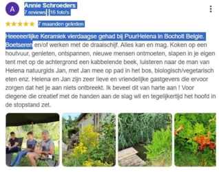 Ontdek jouw creativiteit met je handen in de klei ​tijdens onze creatieve zomer4daagse pottenbakken ​in het natuurlijk en inspirerend kader ​van de eeuwenoude Binkermolen, waar het keramiekatelier van PuurHelena ligt. Plaats voor max 8 volwassenen!
